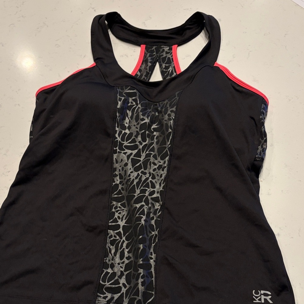 Kenneth Cole Black and Pink Tank Top